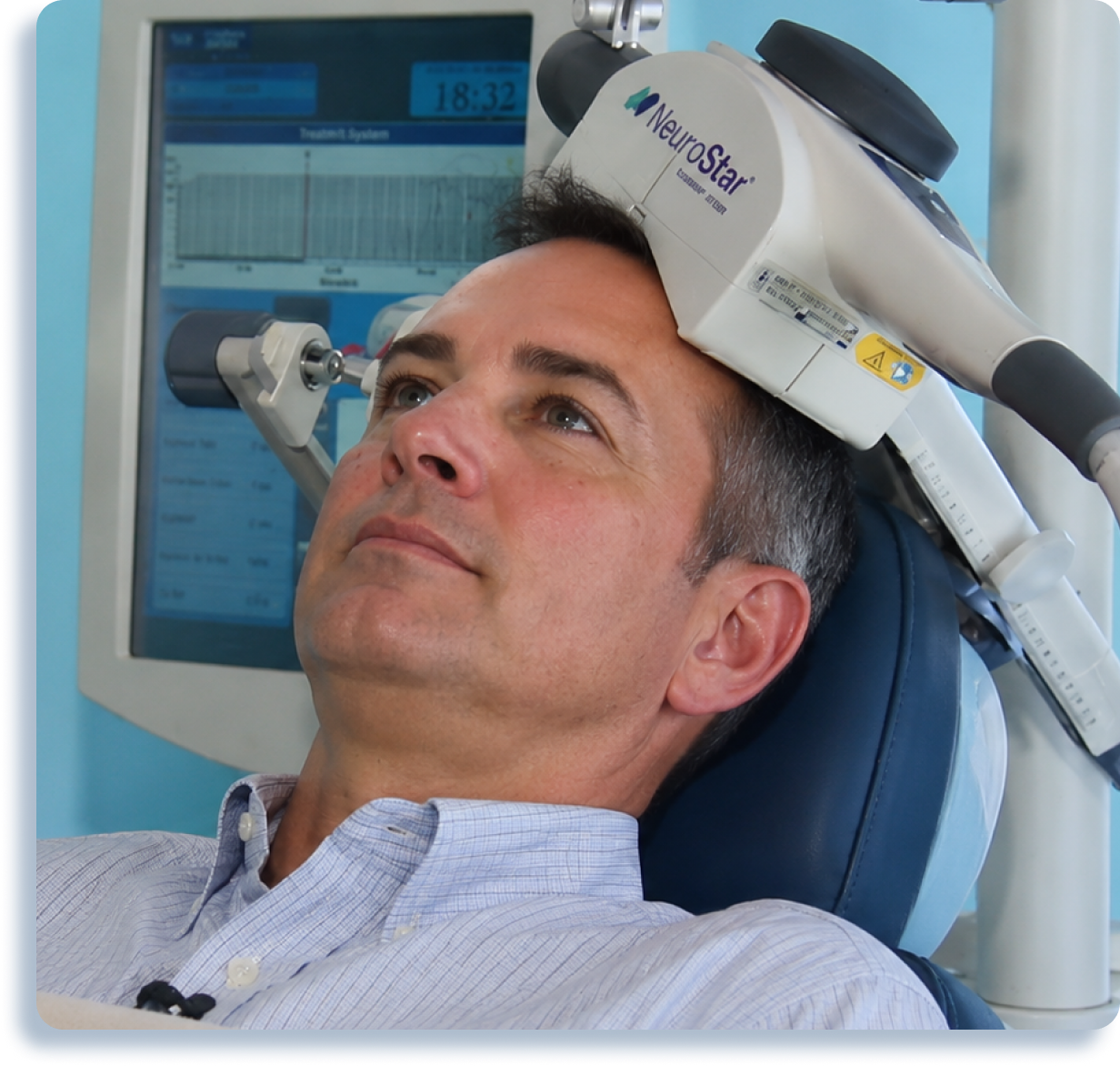 Patient taking NeuroStar TMS Therapy for OCD