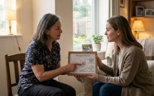 A practitioner explaining a Pathways to Wellness treatment plan to a patient. 